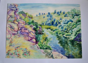 Скелі над рікою